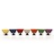 Manhattan Comfort Diamond Swivel Ottoman Set of 7  in Multi Colors of Blue, Red, Purple, Green, Orange, Tan & Yellow 7-OT002 - alternate 1